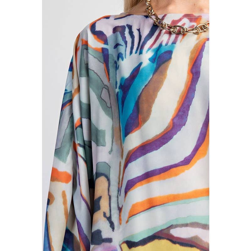 Abstract Maxi Dress