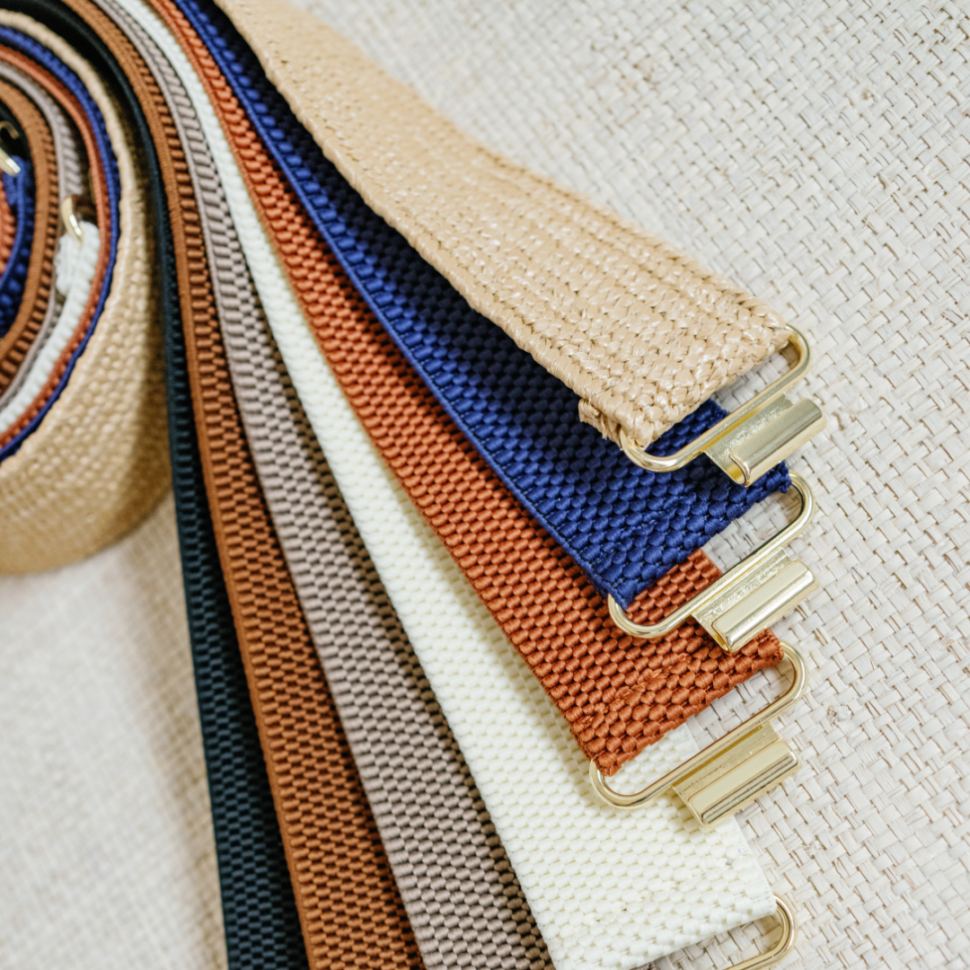 Dark Raffia Interchangeable Stretch Belt Band: Dark Raffia / L