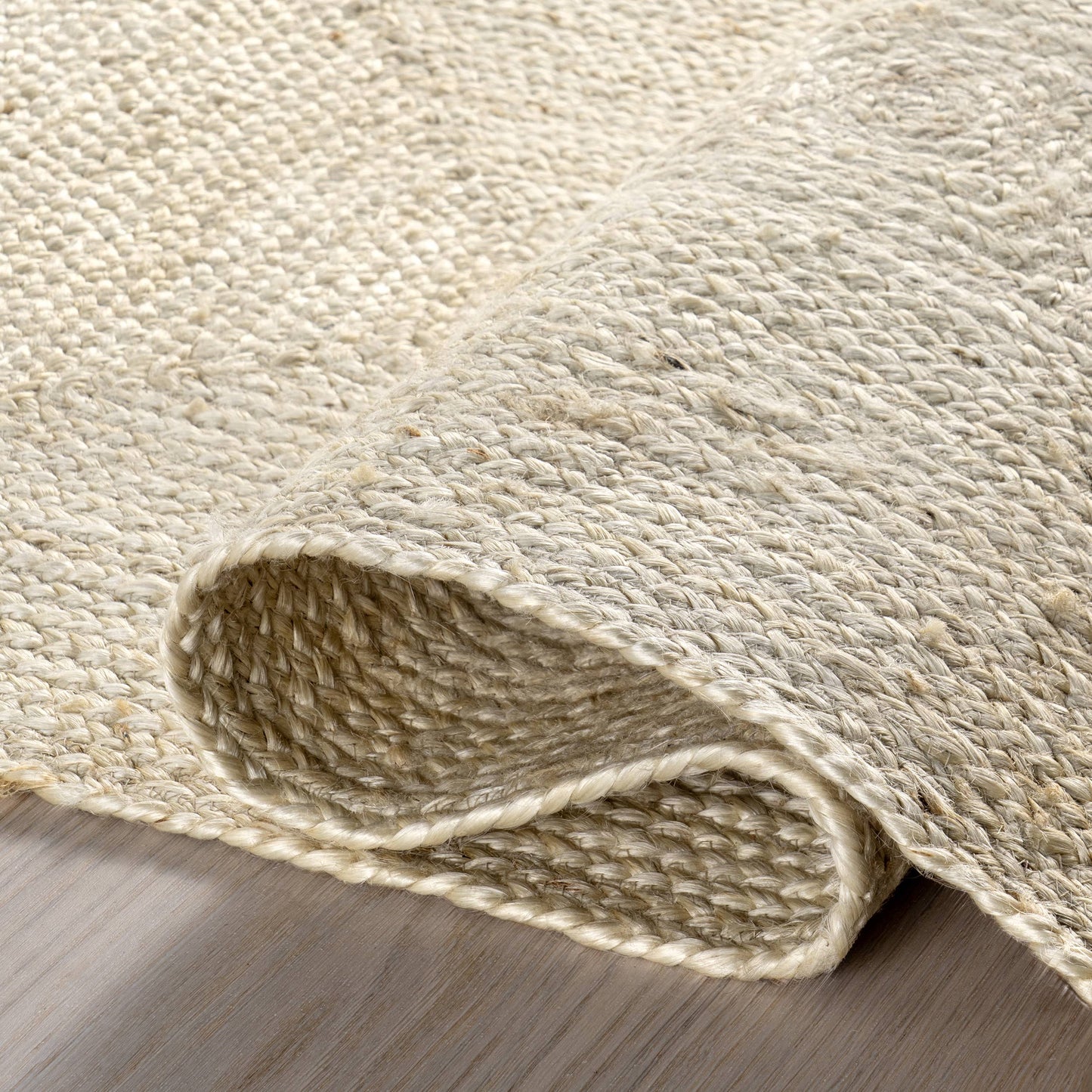 Juniper Tiled Jute Area Rug: Ivory / 4' x 6'