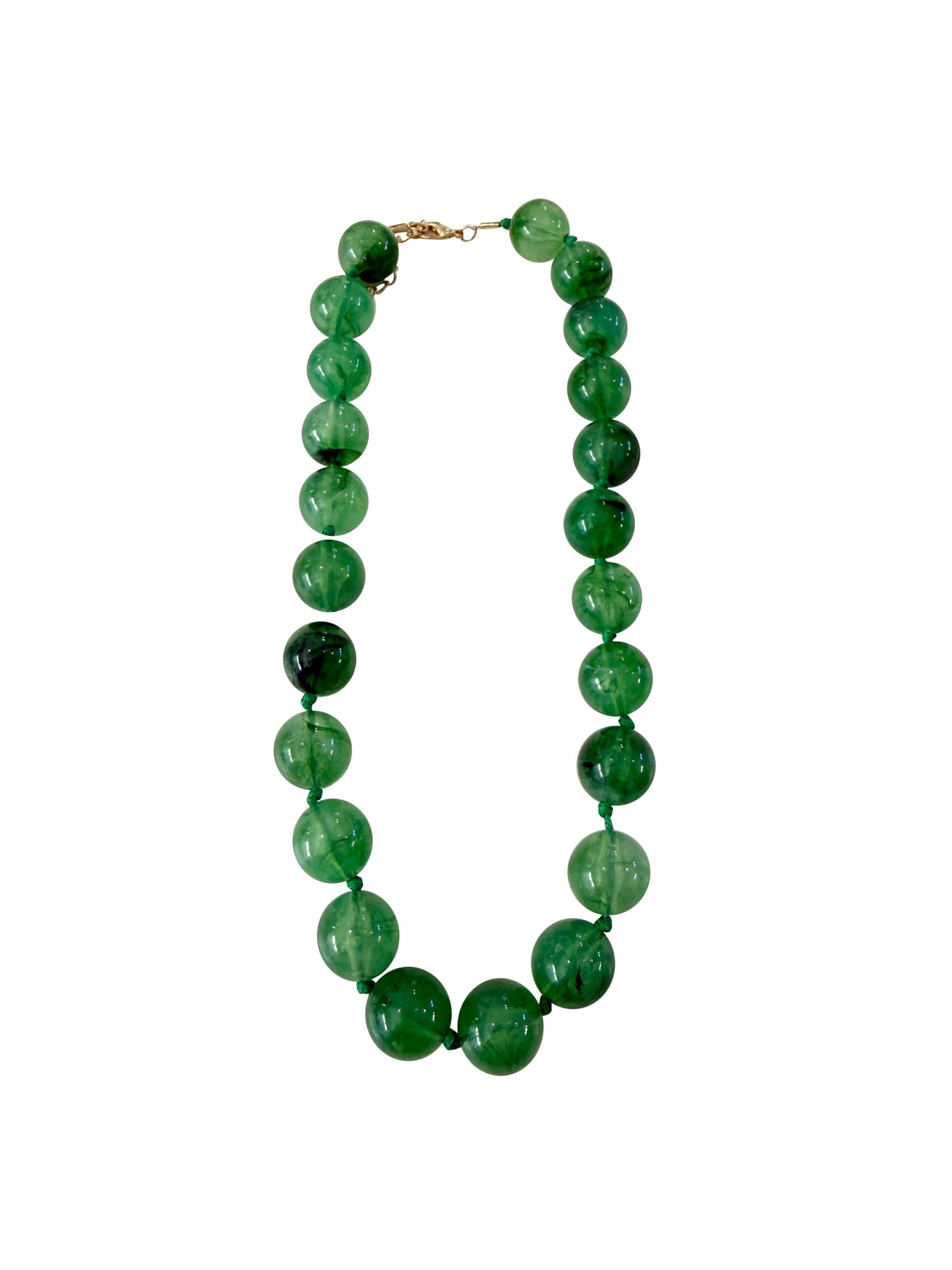 Green Chunky Beaded Necklace