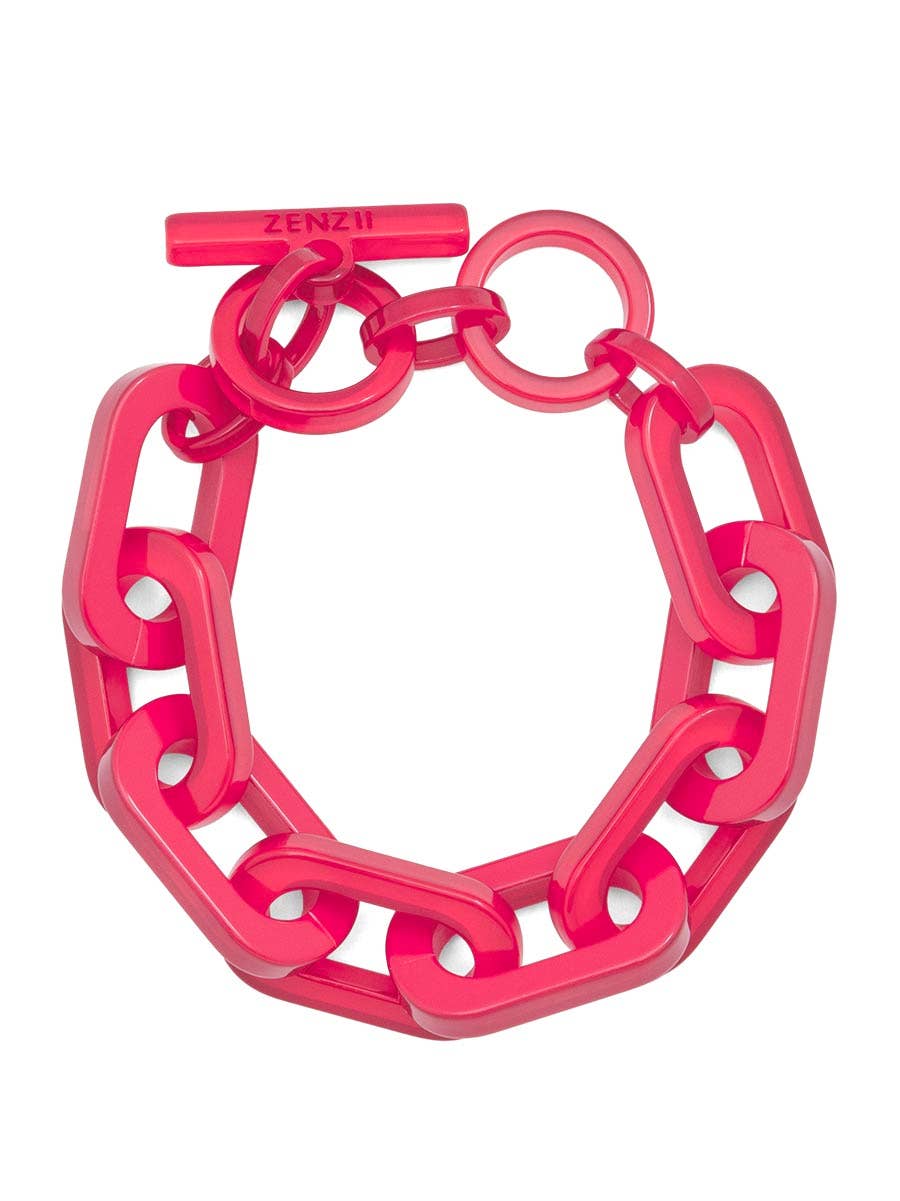 Resin Cable Chain Toggle Bracelet: SAGE