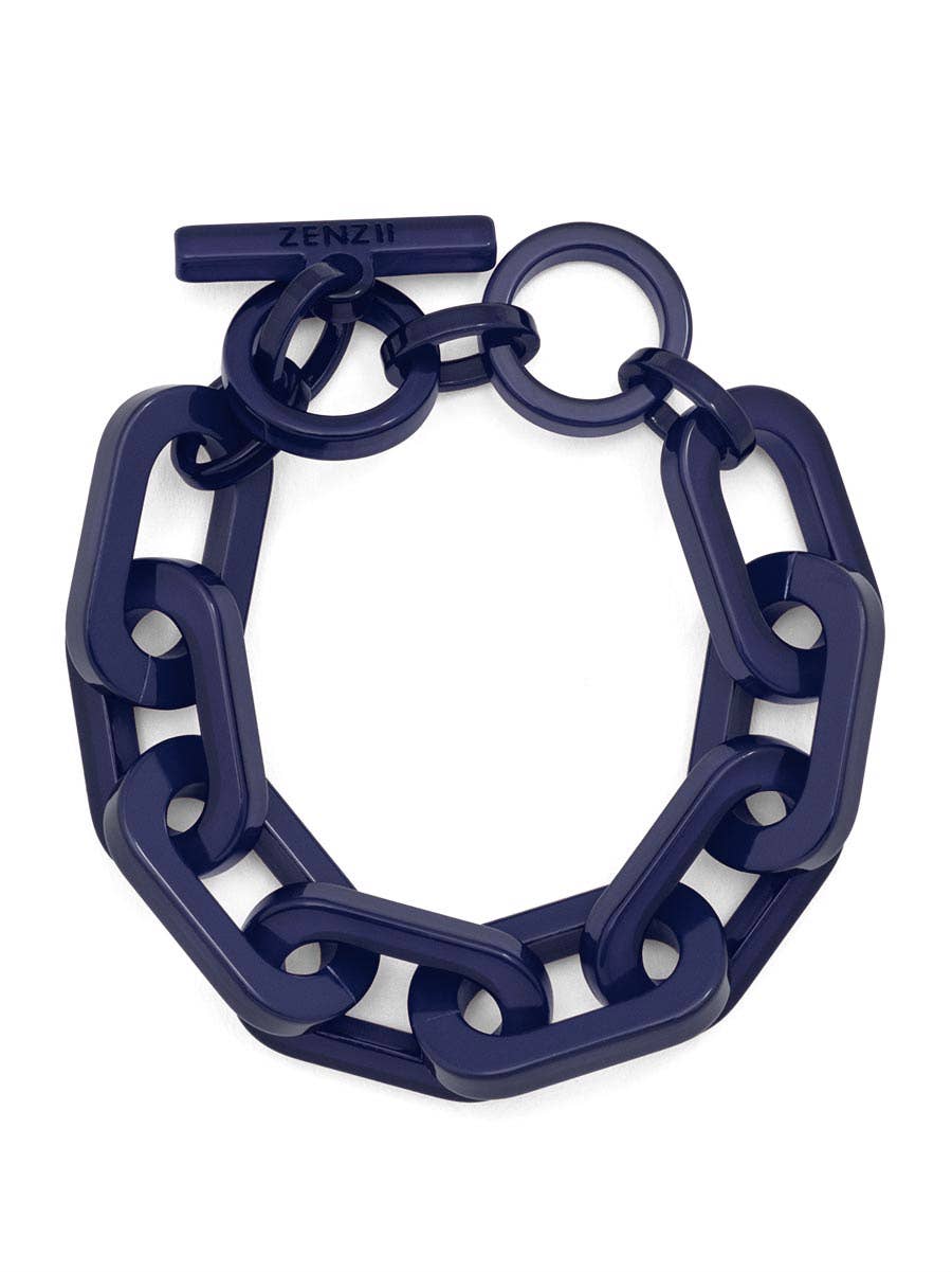 Resin Cable Chain Toggle Bracelet: SAGE