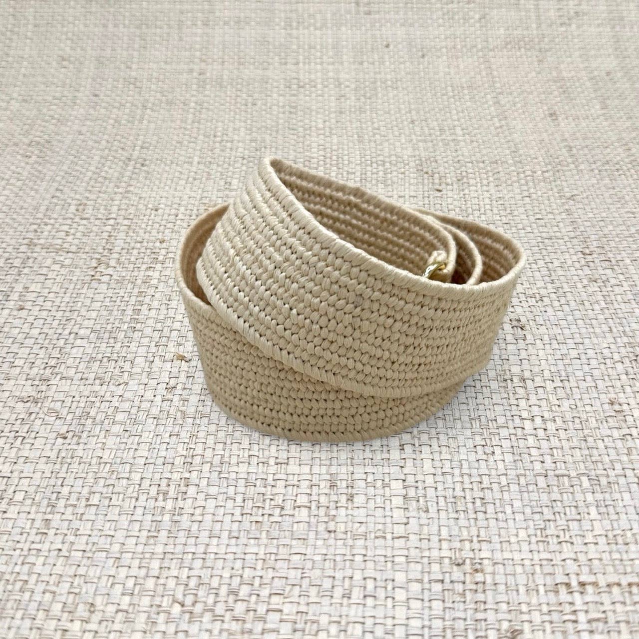 Light Raffia Interchangeable Belt Band