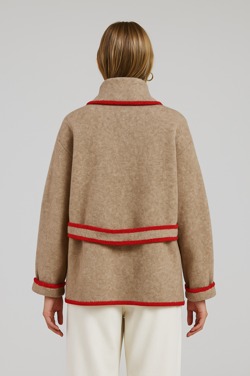 Taupe Belted Cardigan