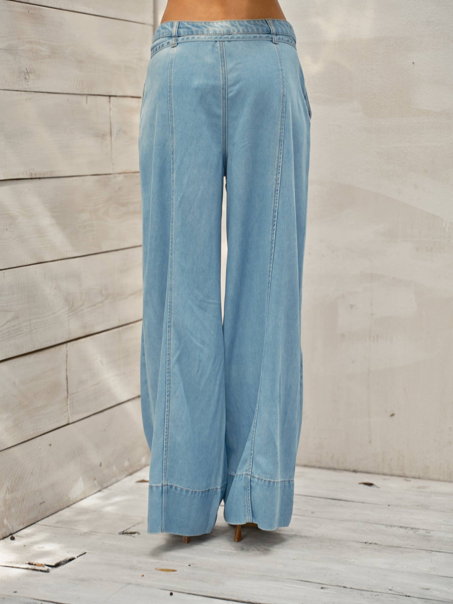 WIDE LEG DENIM PANTS
