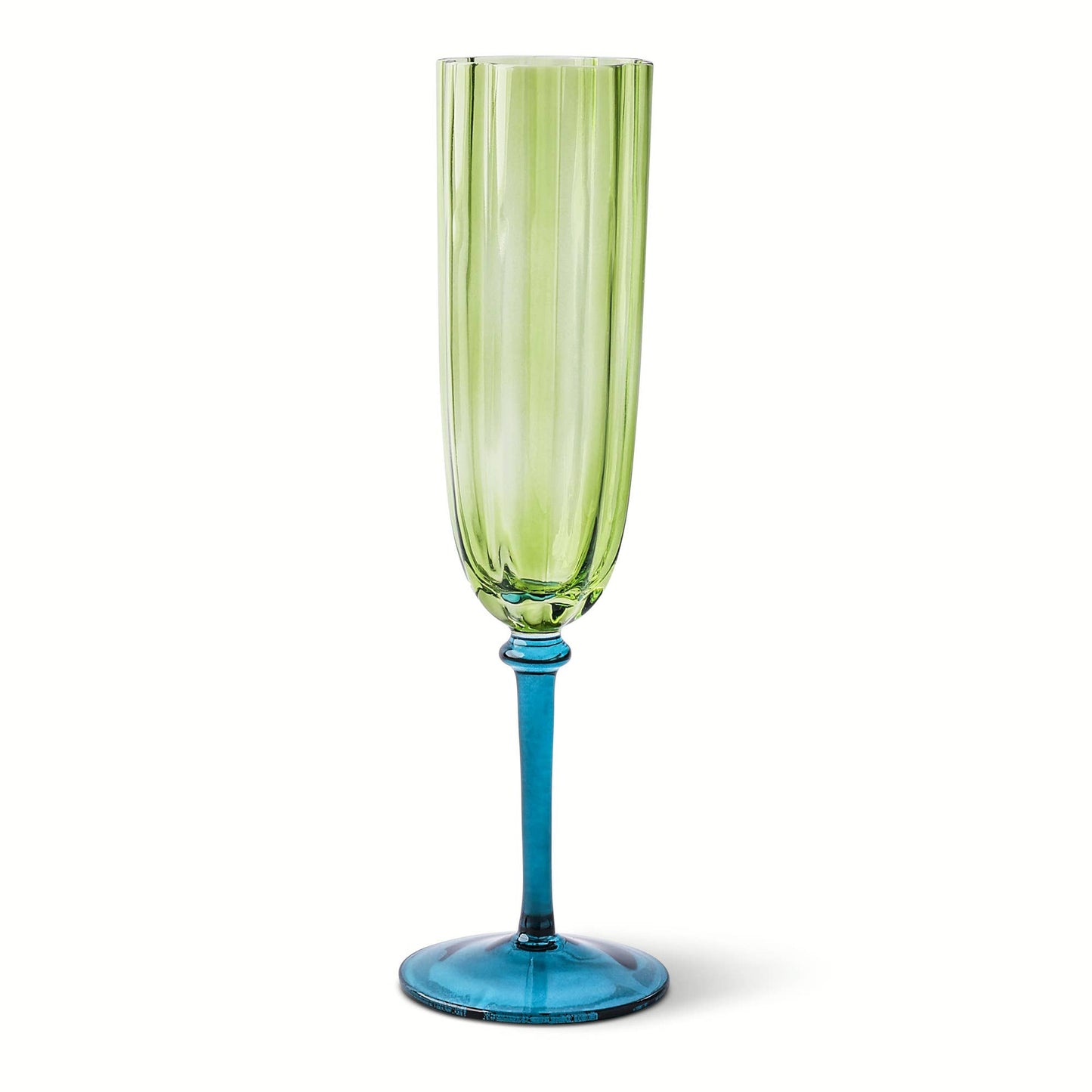 Green & Blue Champagne Glass