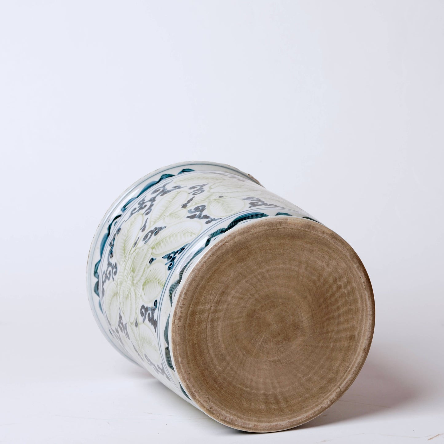 Blue & Green Floral Cachepot