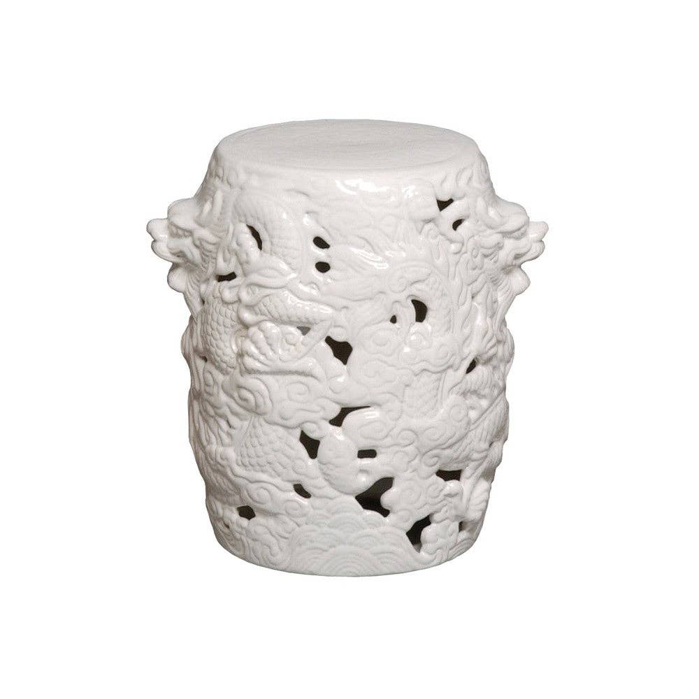 White Dragon Garden Stool