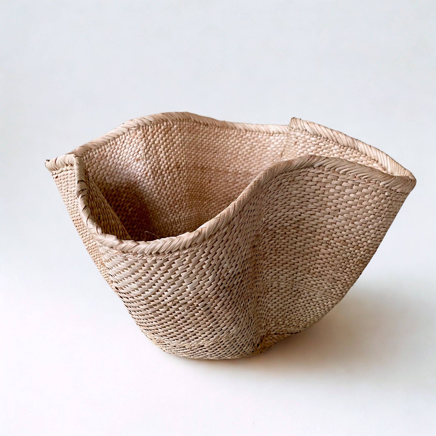 Abstract Rattan Basket: Small