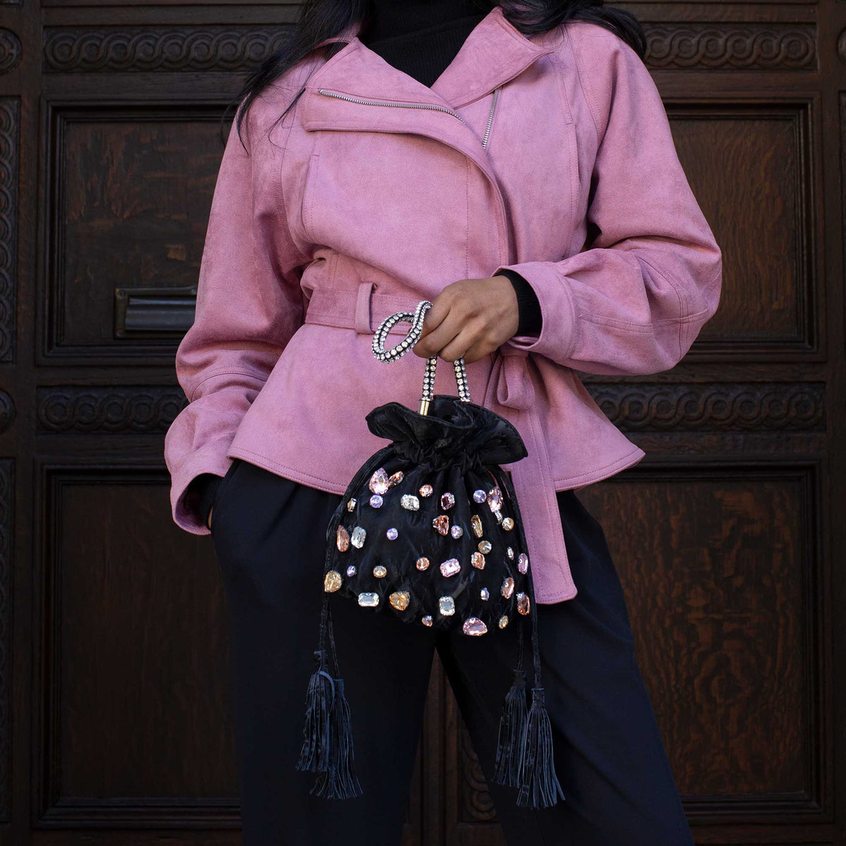 Starla Black Jeweled Purse
