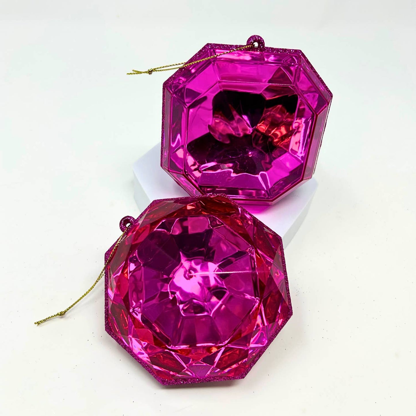 Pink Gem Ornament 4"