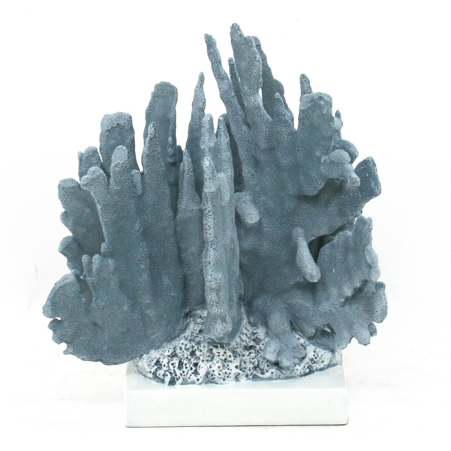 Large Blue Coral - White Base