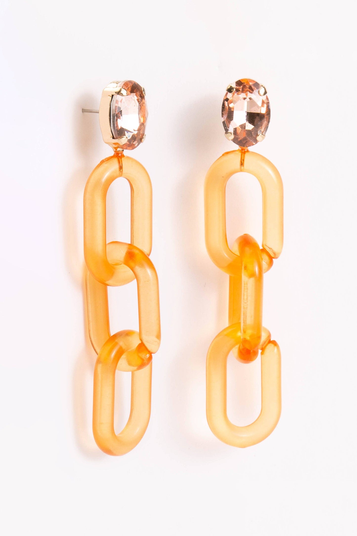 Claire Lucite Drop Earring: Honey
