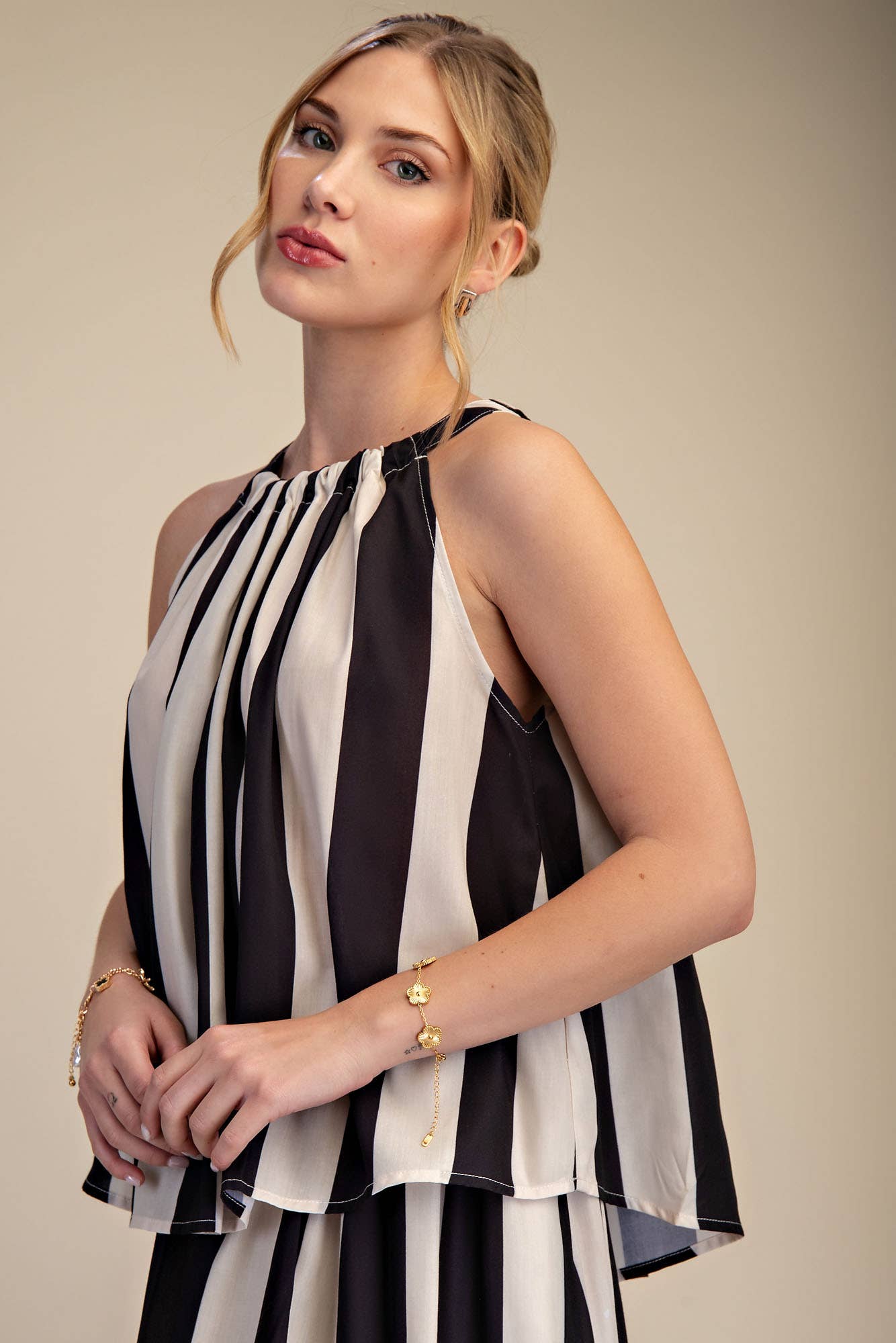 Black & White Striped Tank Top