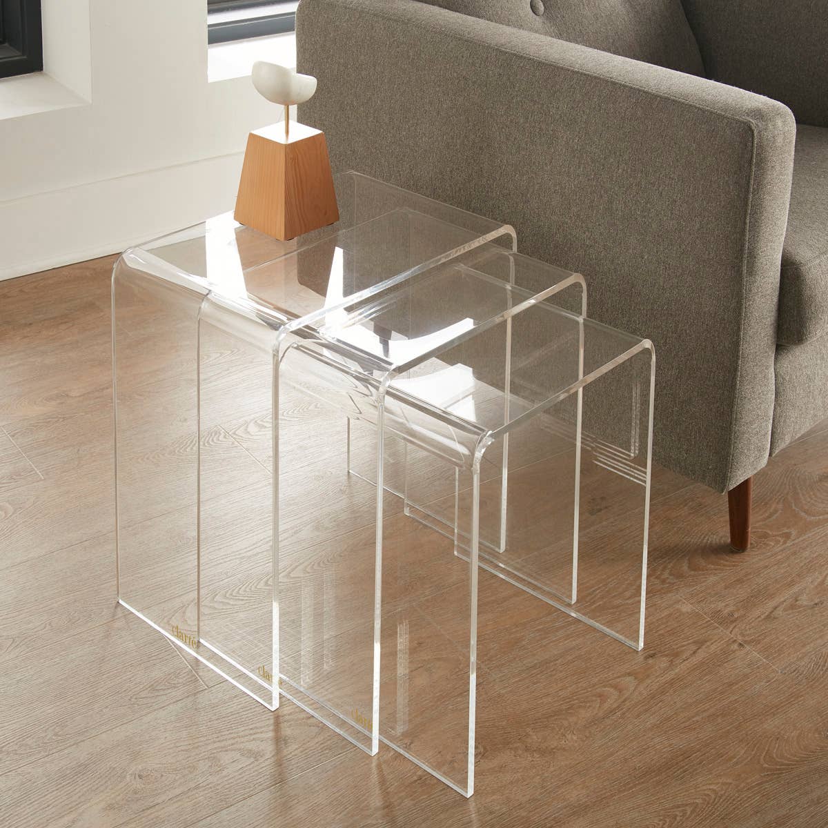 Acrylic Nesting Tables (Set of 3)