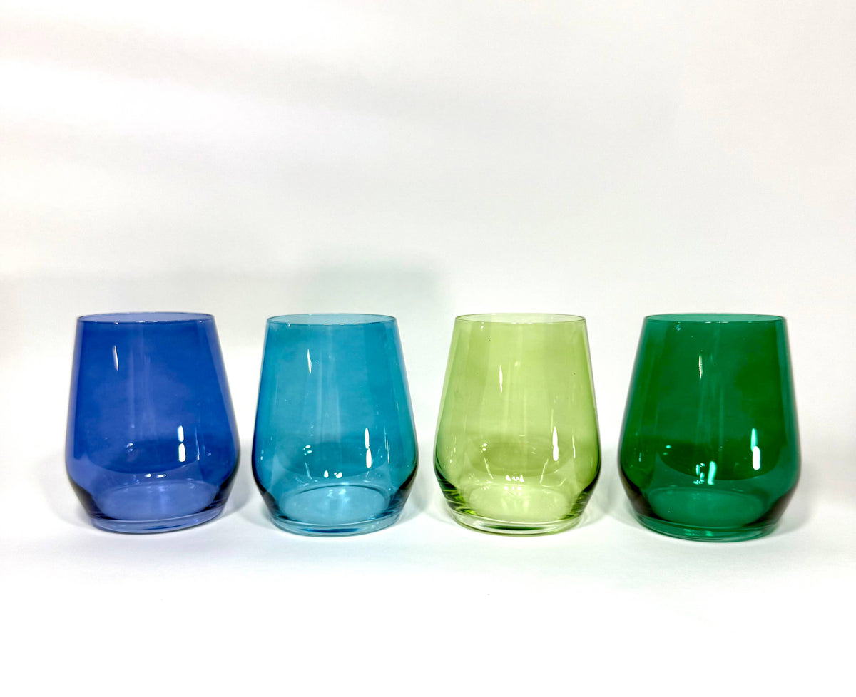 Blue Lagoon - Stemless Wine Glass