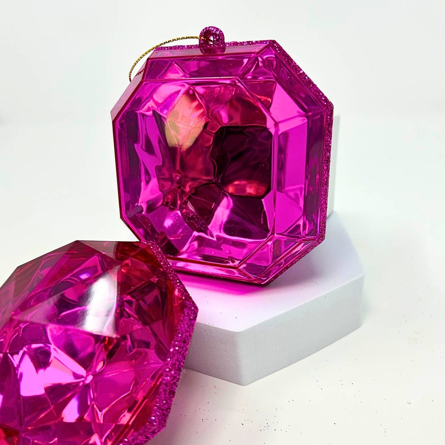 Pink Gem Ornament 4"