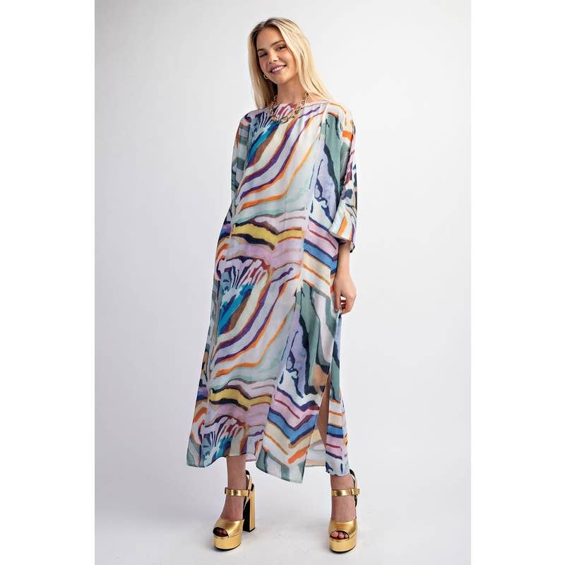 Abstract Maxi Dress