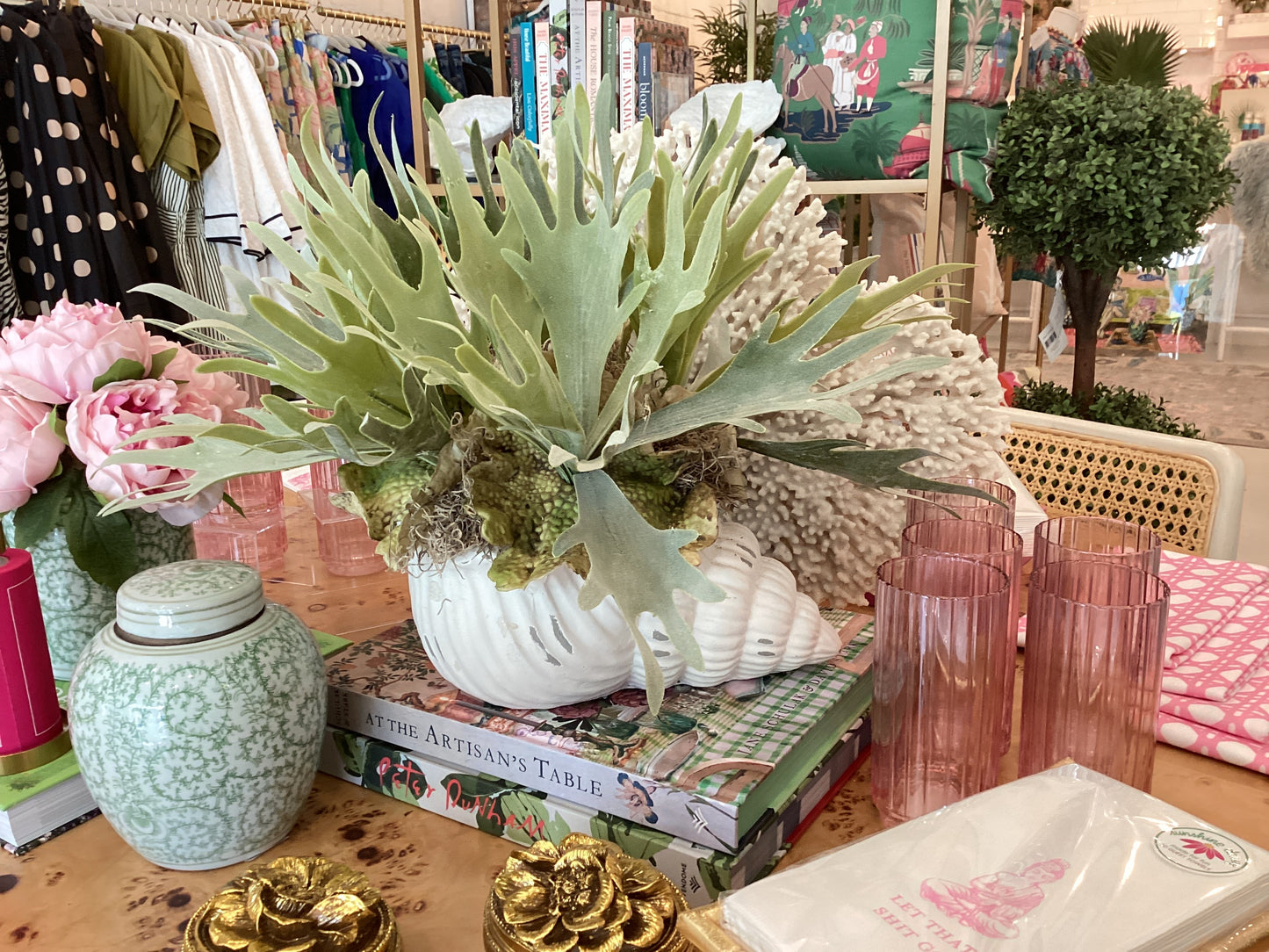 Stag Horn In Shell Planter