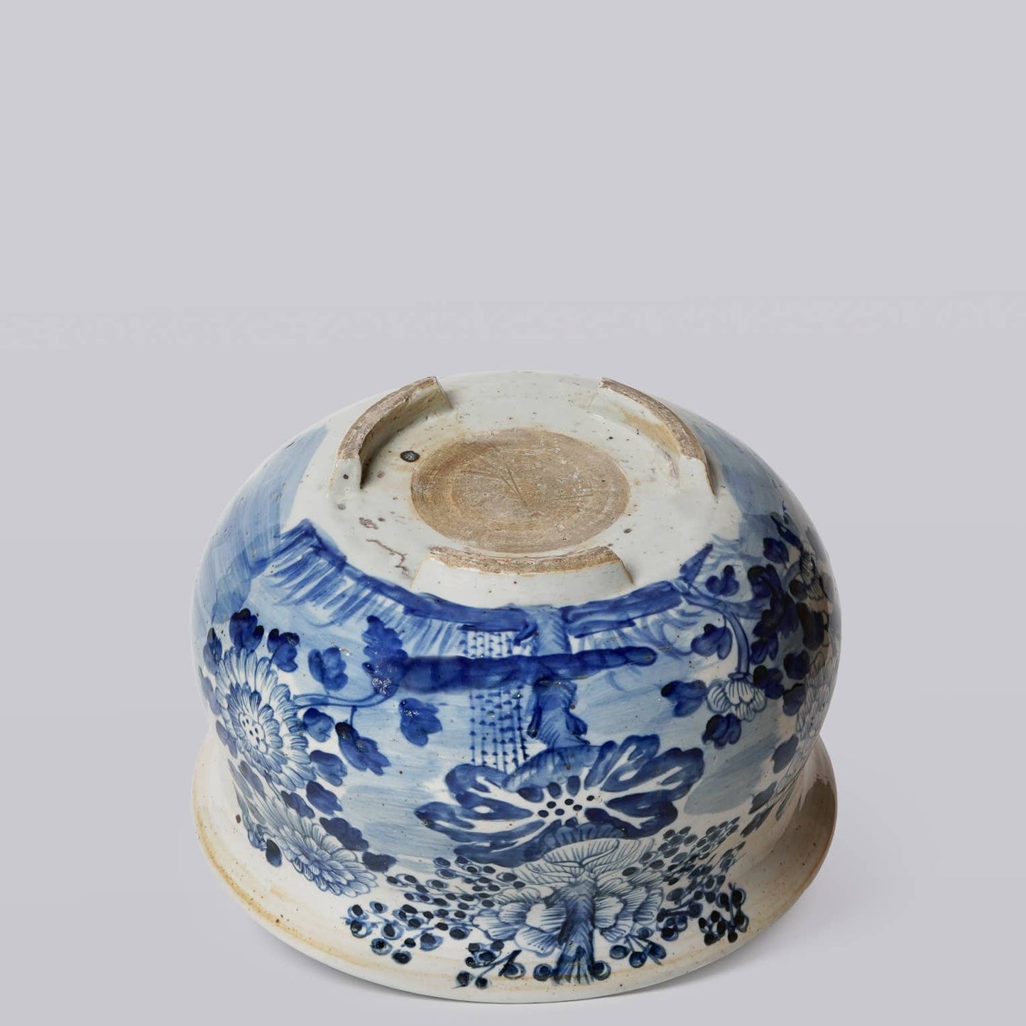 Blue and White Porcelain Four Seasons Footed Compote