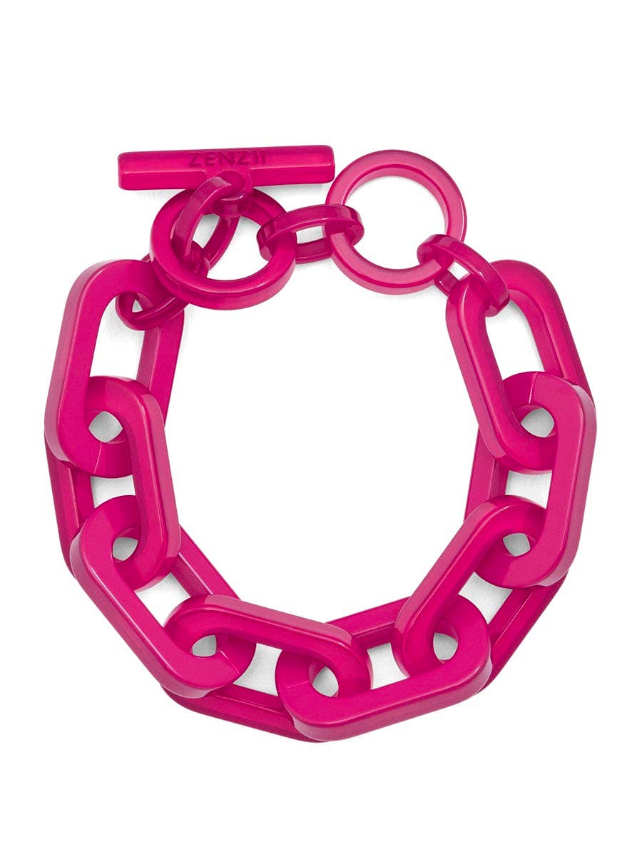 Resin Cable Chain Toggle Bracelet: SAGE