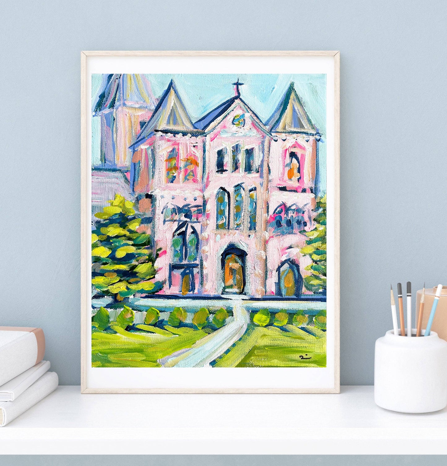 "Pink Cathedral" in Acrylic Floating Frame 16x20"