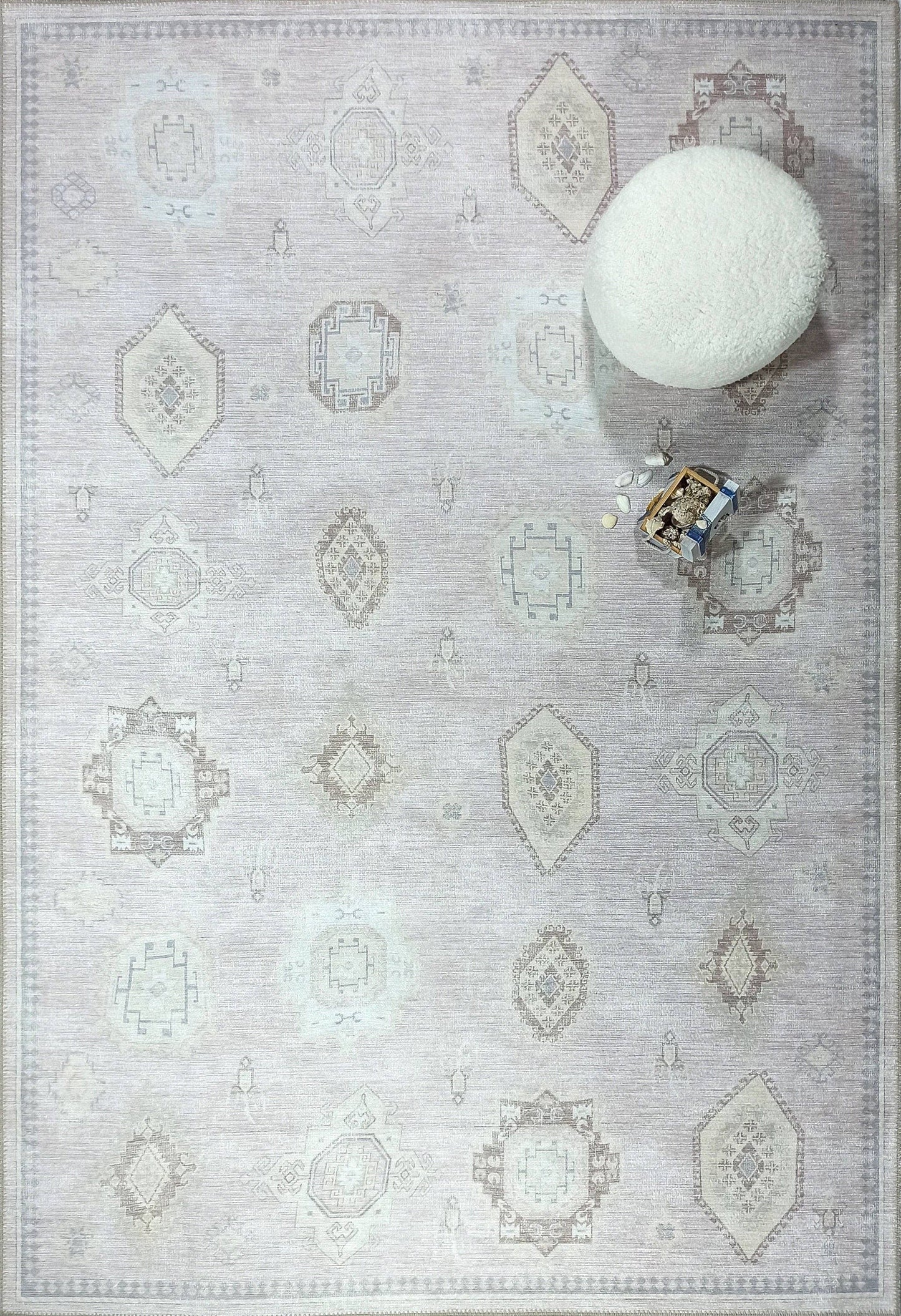 Amery Beige & Blush Rug: 2'5x9'8 ft 75x300cm