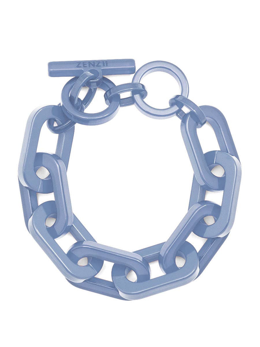 Resin Cable Chain Toggle Bracelet: SAGE