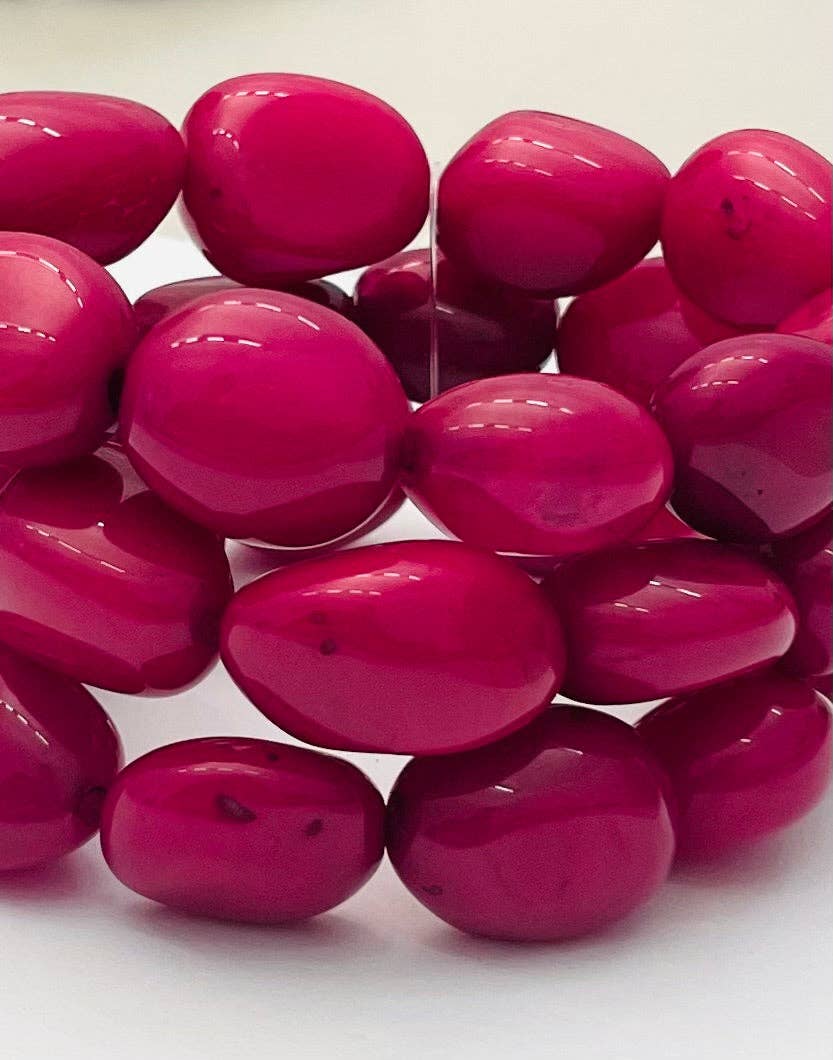 Raspberry Triple Stack Bracelet