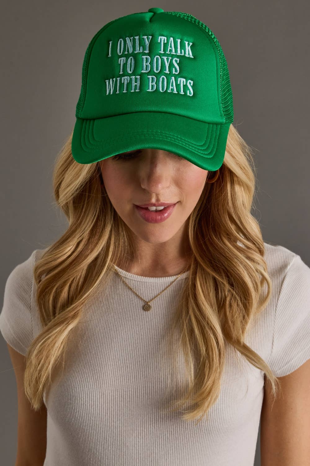 "Only Talk To Boys With Boats" Trucker Hats