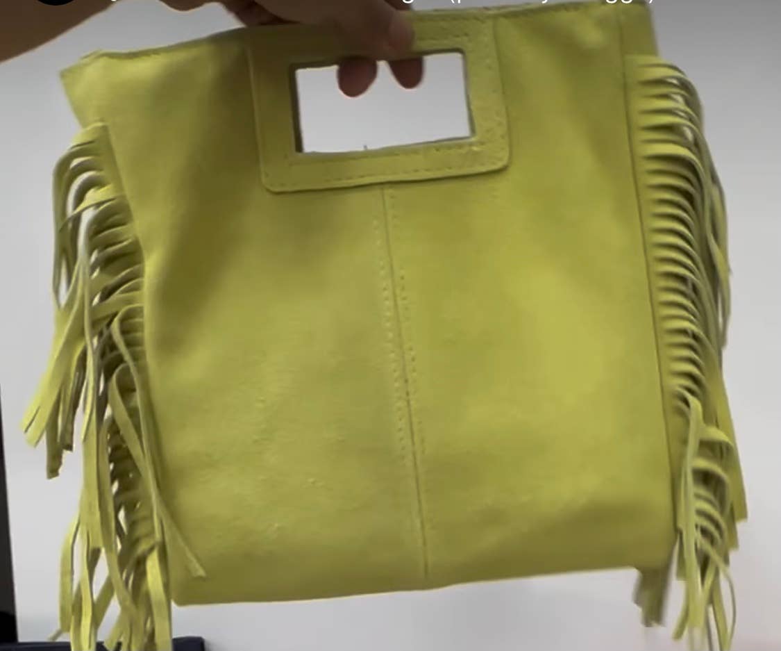 Fringe Suede Crossbody Bag: Cream