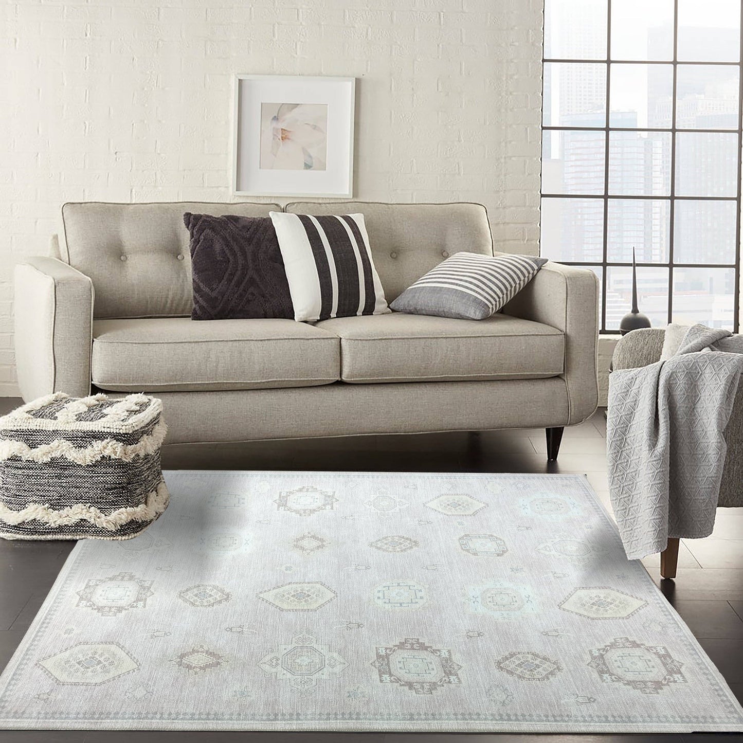 Amery Beige & Blush Rug: 2'5x9'8 ft 75x300cm