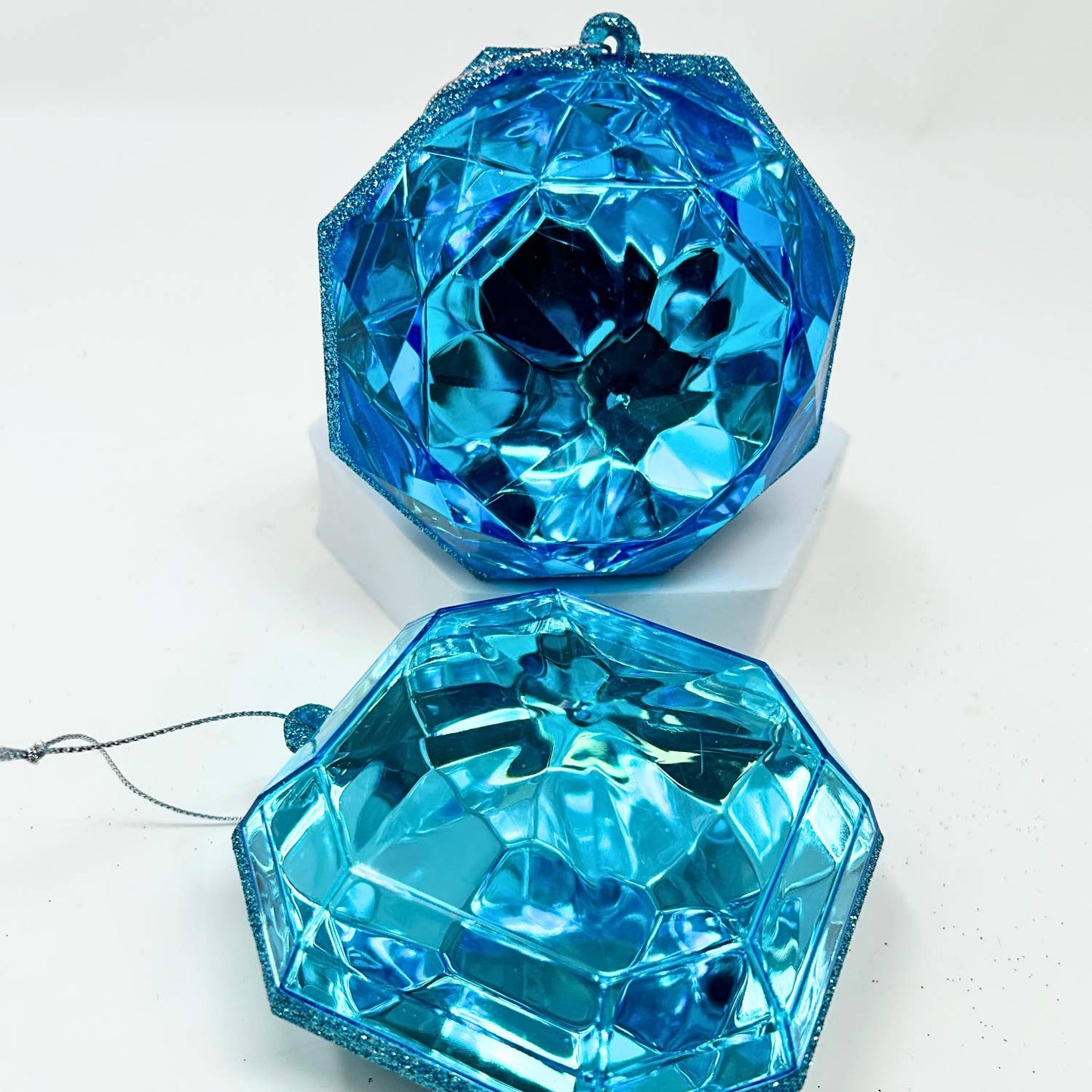 Turquoise Gem Ornament 4"