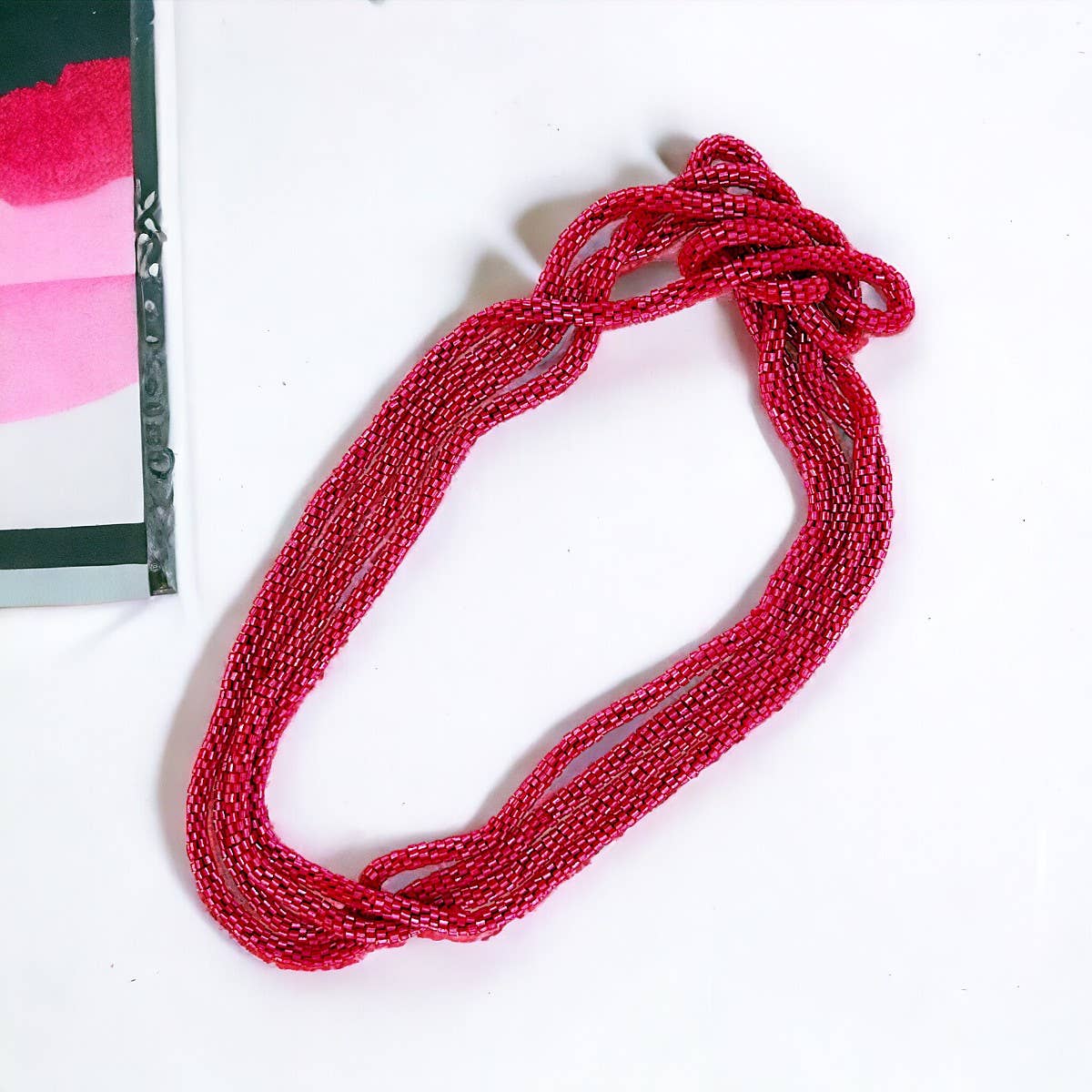 Fuchsia Multi-Layer Wrap Necklace