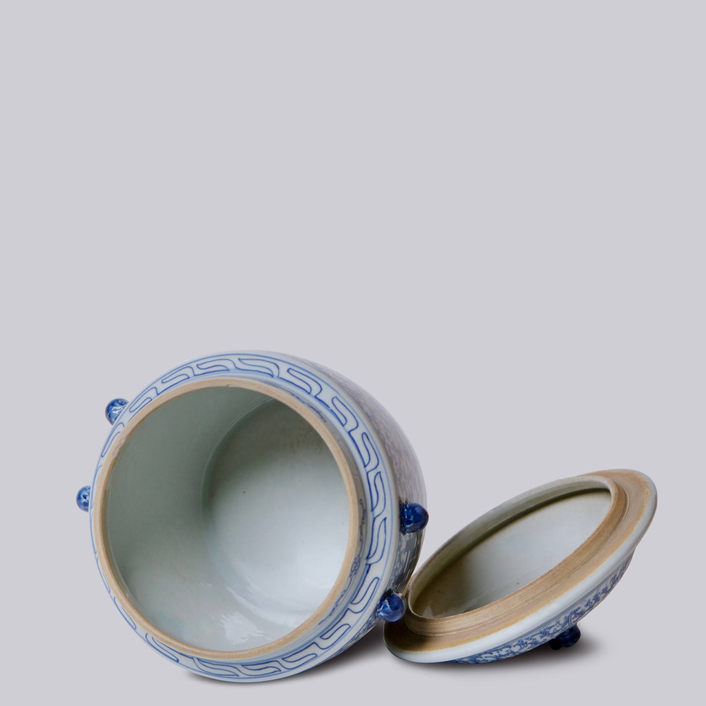 Blue and White Porcelain Double Happiness Lug Jar