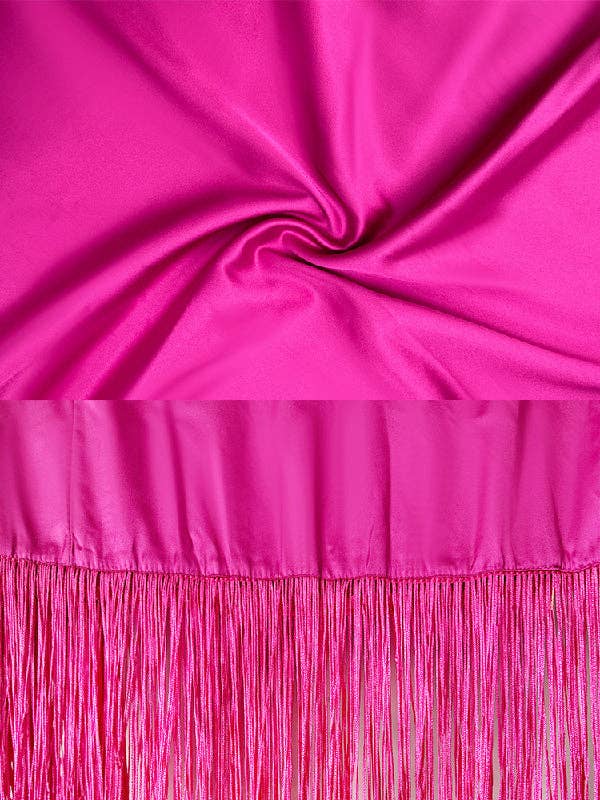 FUCHSIA FRINGE DRESS