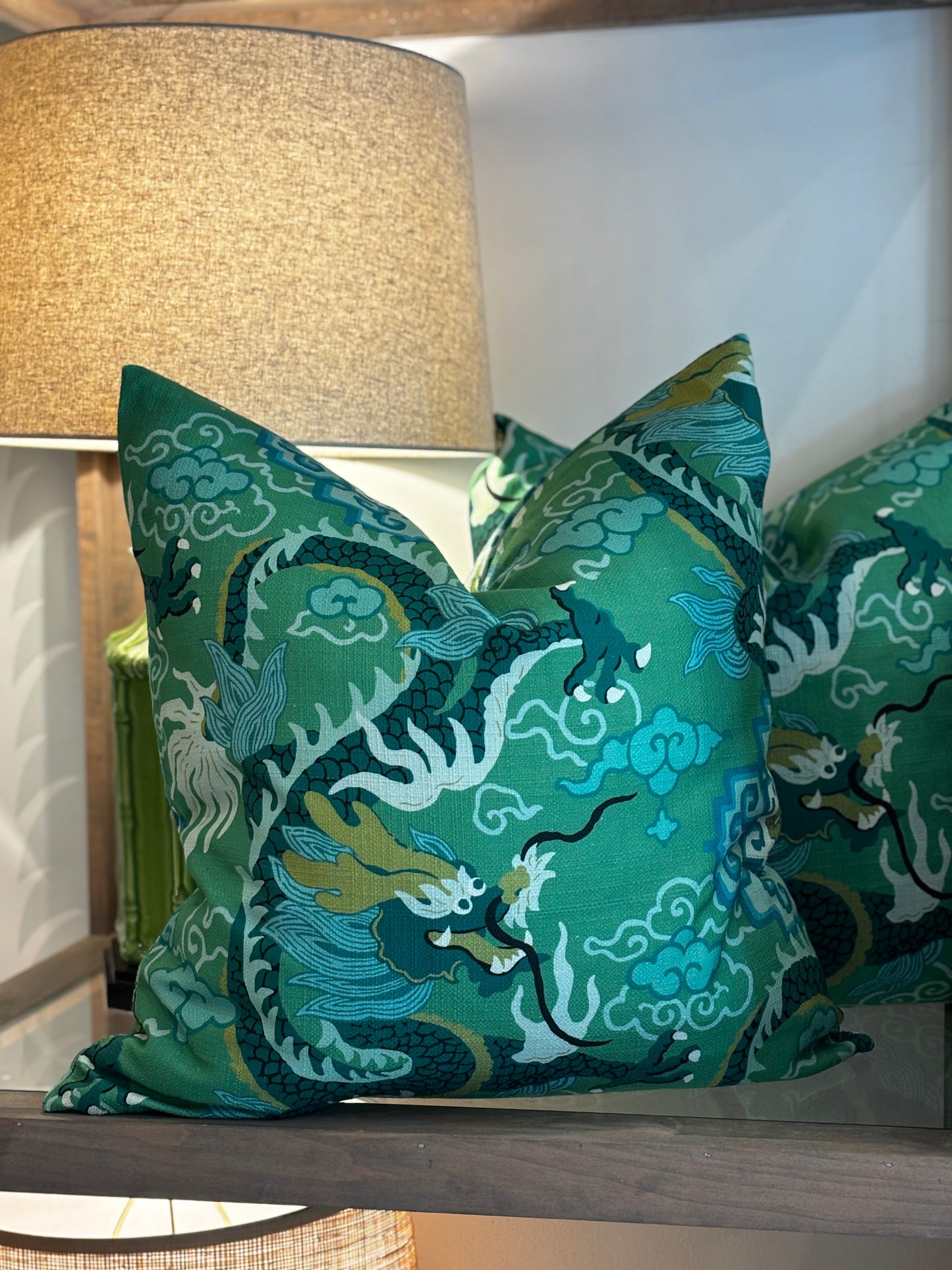 Green Dragon Pillow