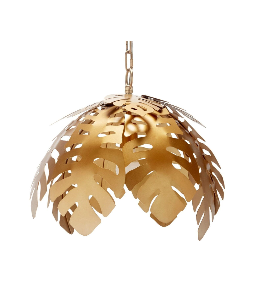 SMALL GOLD TROPICAL LEAF PENDANT