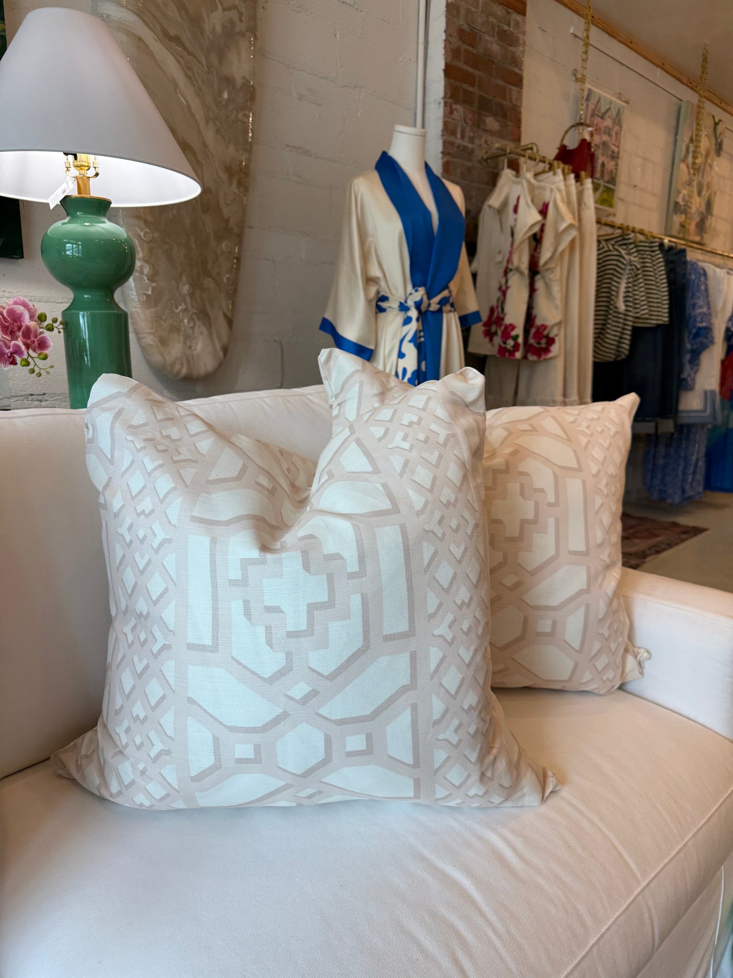 Pink lattice Pillow