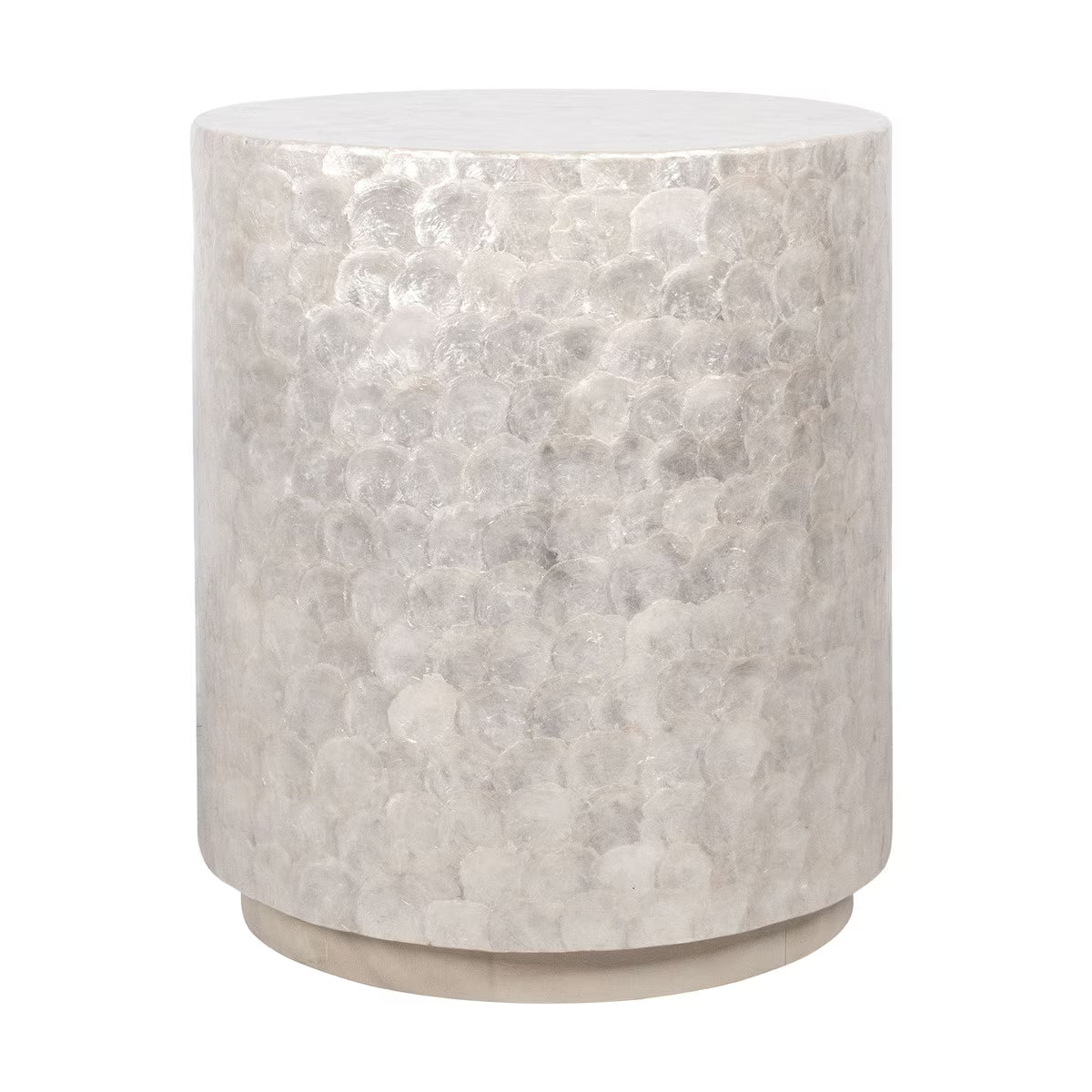 Round Capiz Side Table, 16"W