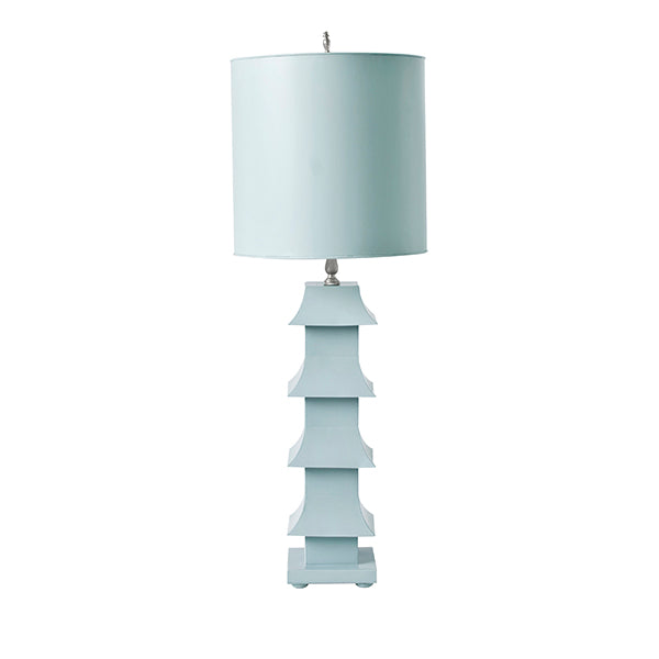 Powder Blue Pagoda Lamp