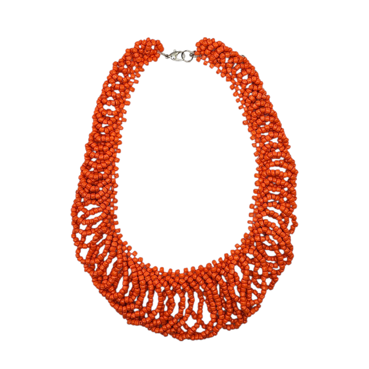 Coral Multi Loop Beaded Necklace