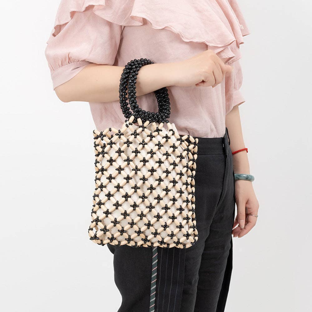 Black & White Beaded Handbags