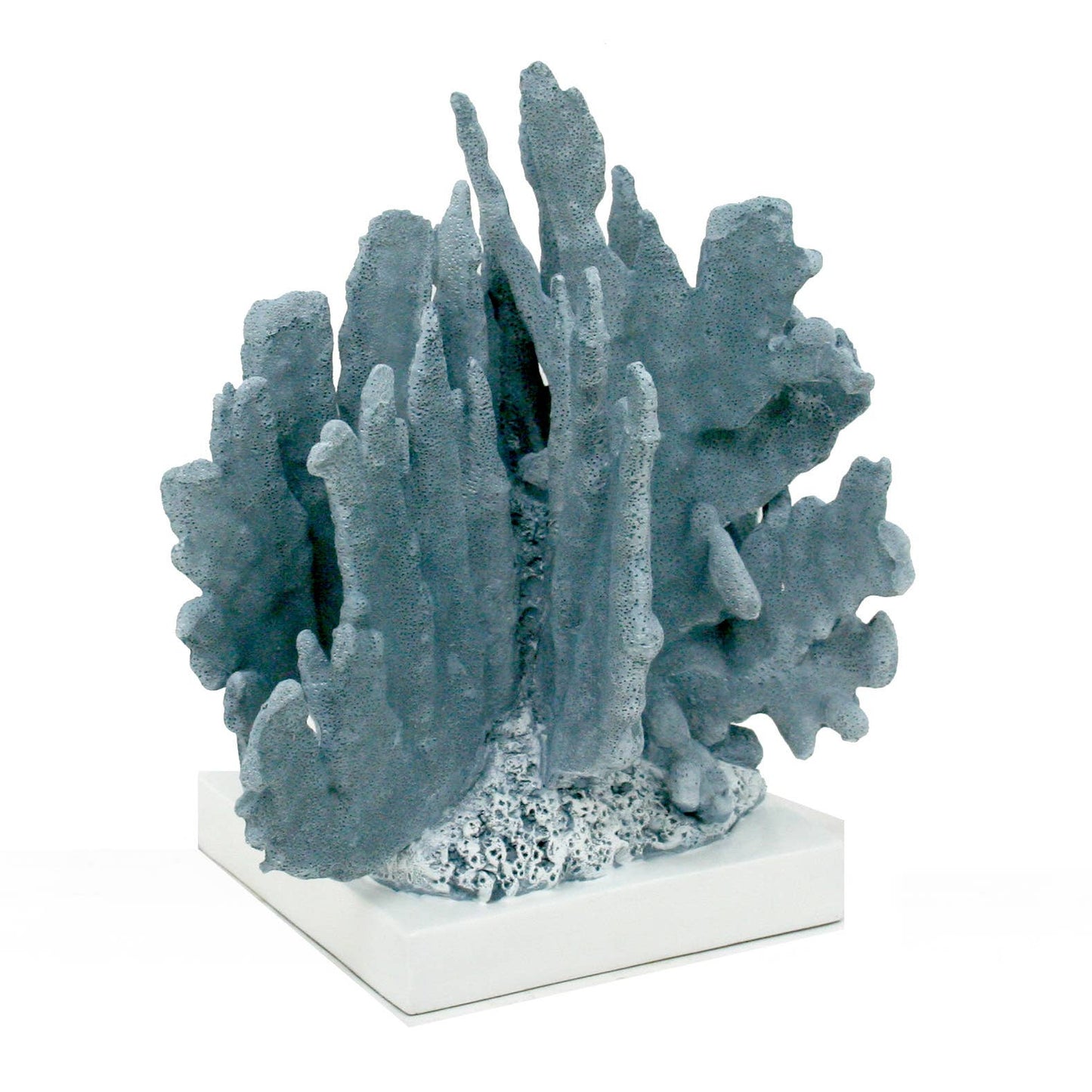 Large Blue Coral - White Base
