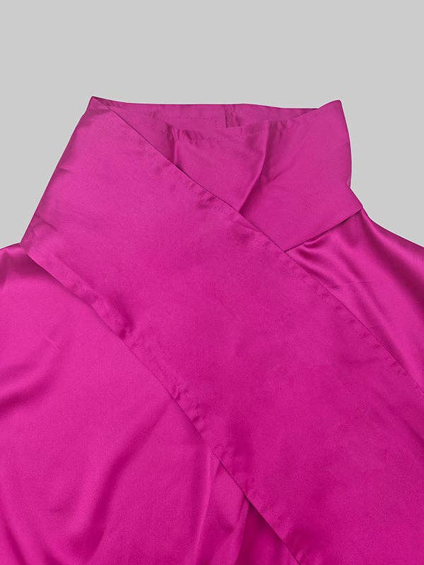 FUCHSIA FRINGE DRESS