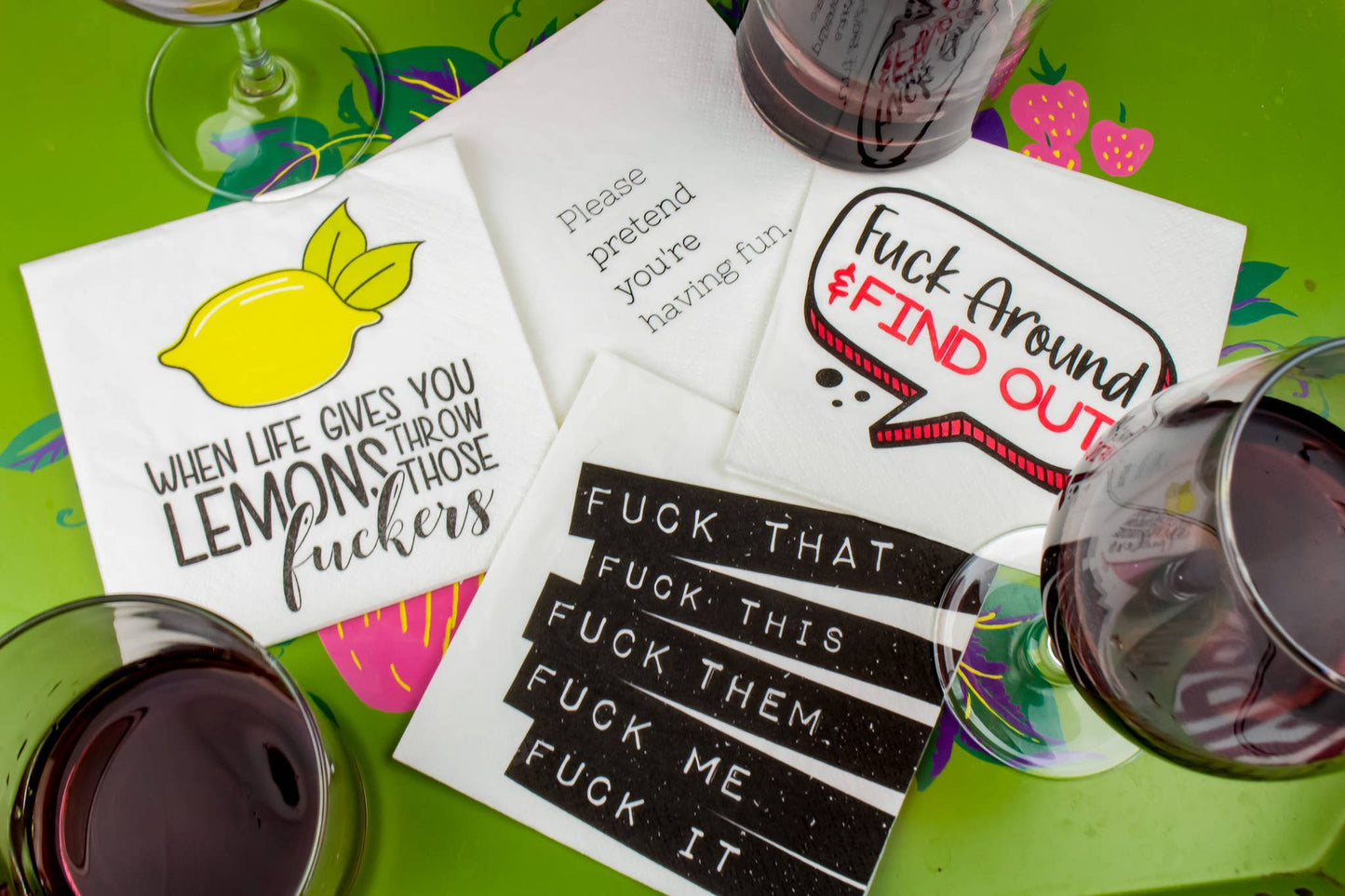 Please Pretend You're Having Fun - Cocktail Napkins