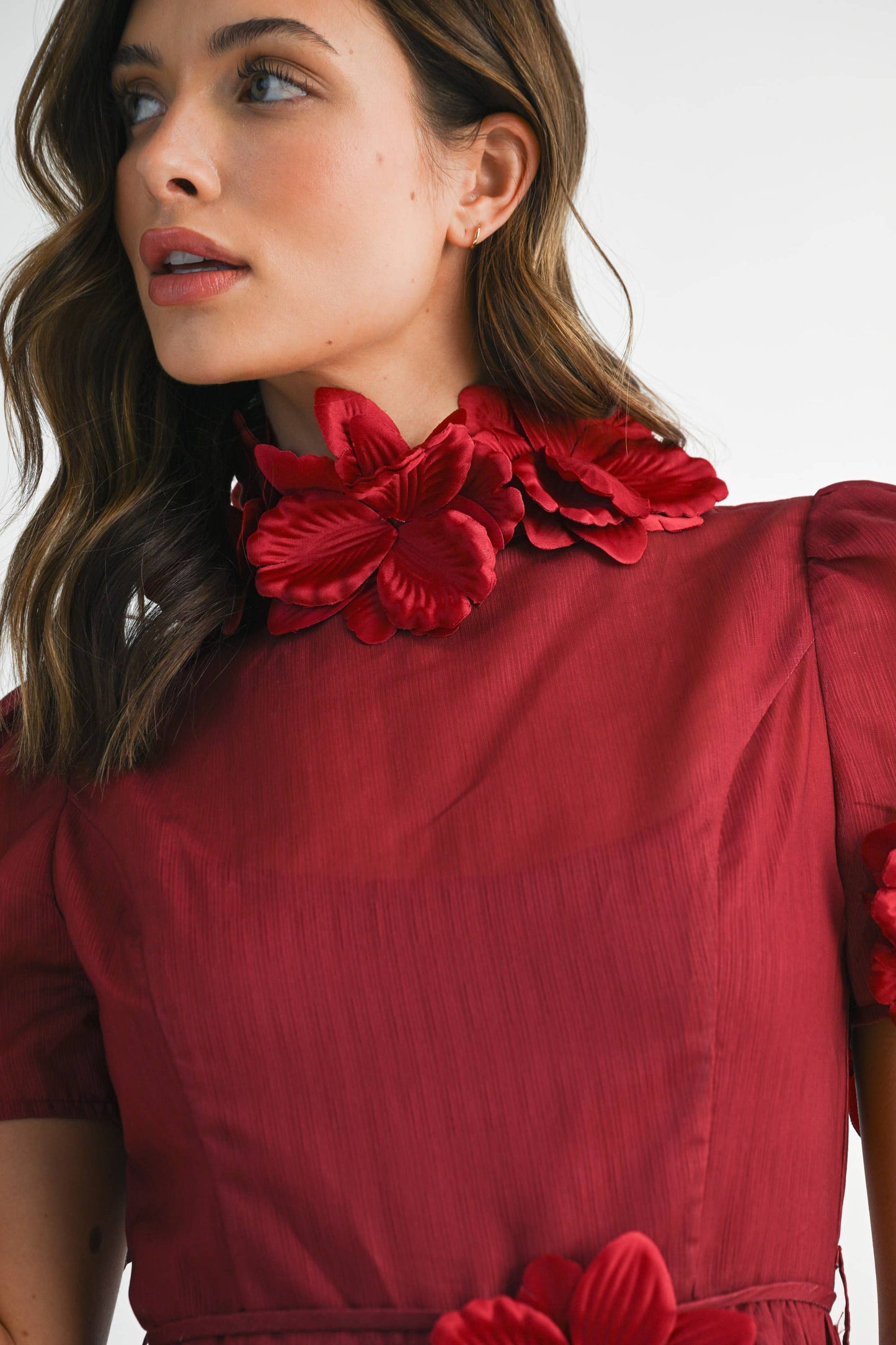 Black Floral Midi Dress