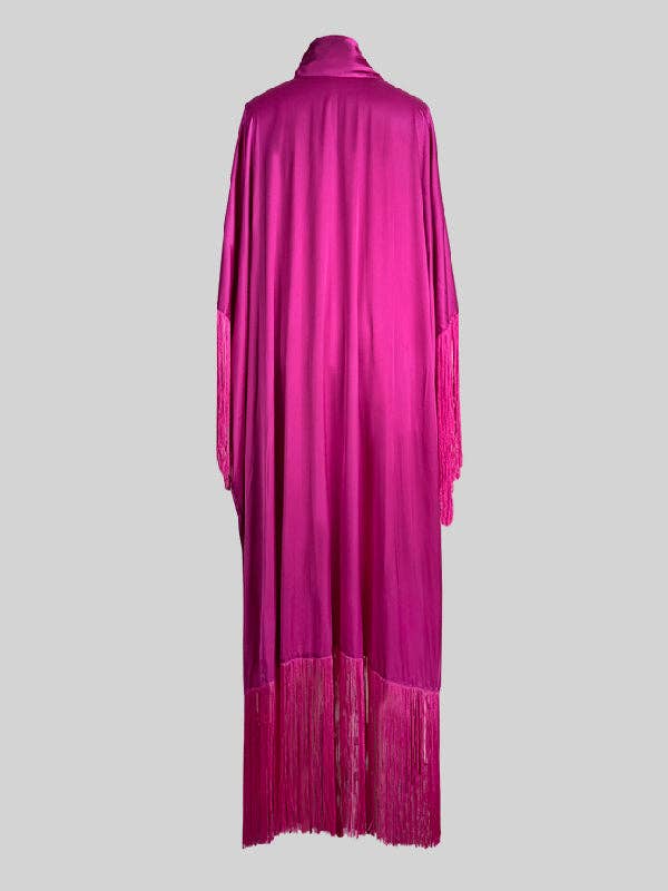 FUCHSIA FRINGE DRESS