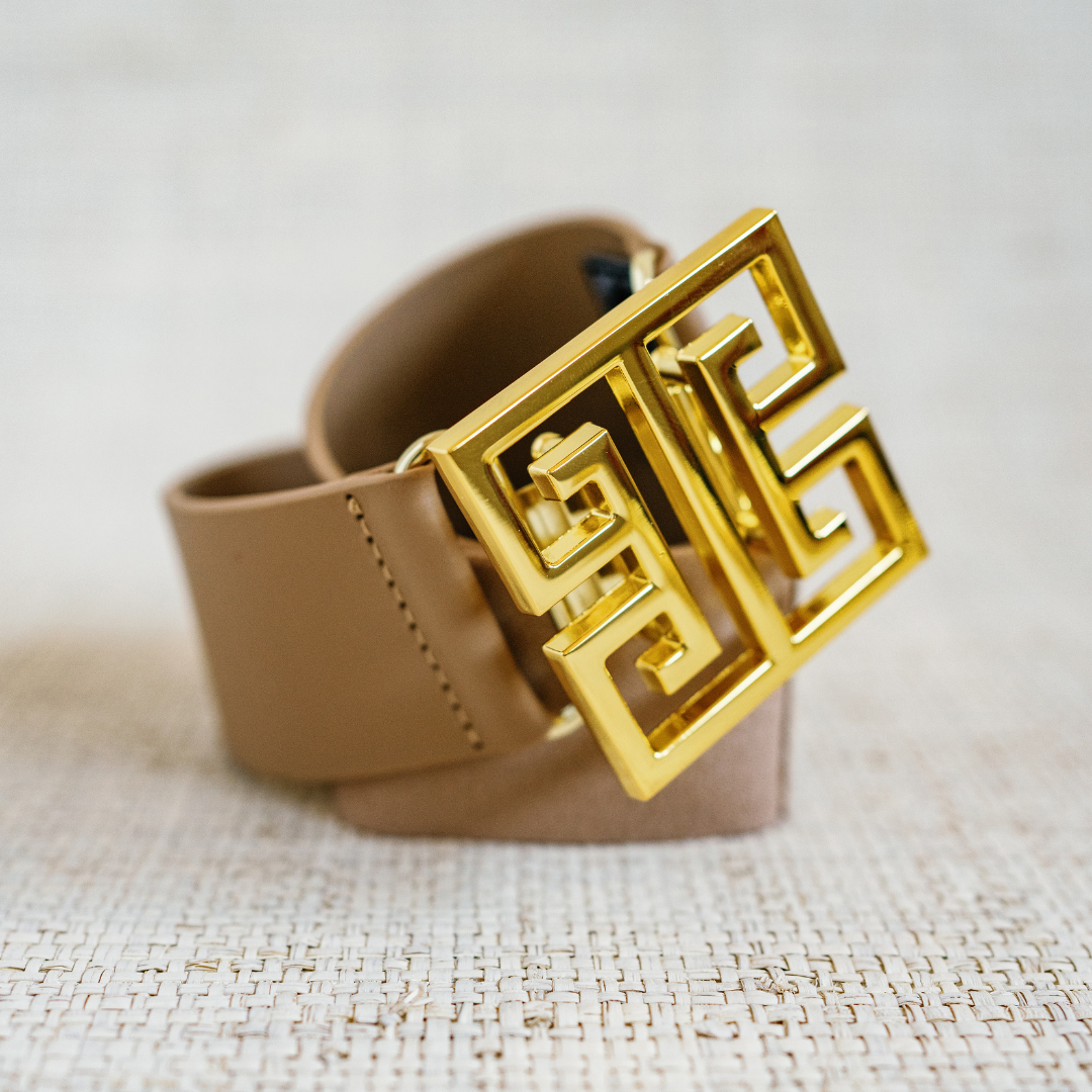 Tan Genuine Leather Stretch Belt Band – Flexible & Versatile: 1