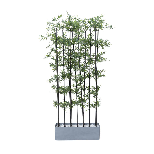 Bamboo Plant in Grey Planter 84"